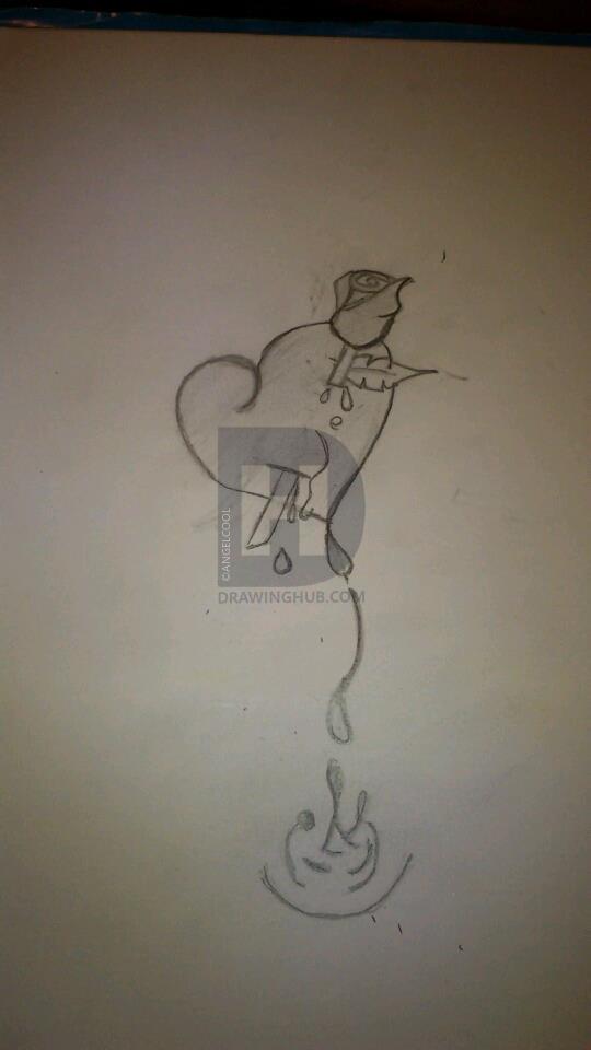 540x960 Bleeding Heart Rose Drawing - Bleeding Heart Drawing