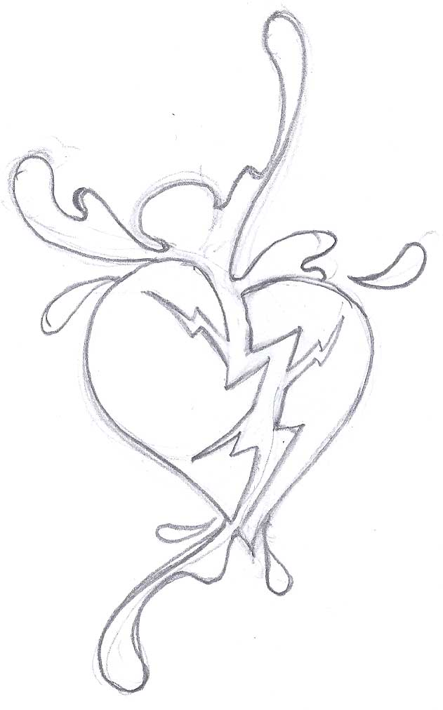 631x1012 Shattered Drawing Bleeding Heart For Free Download - Bleeding Heart Drawing