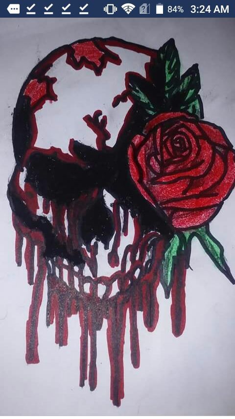 480x854 Bleeding Rose Skull Drawing Horror Amino - Bleeding Rose Drawing