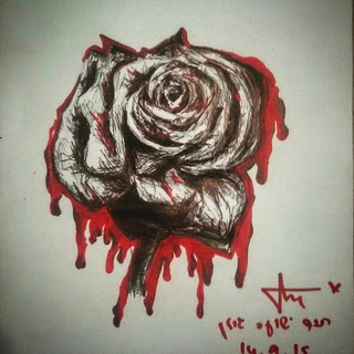 320x320 Bleeding Rose Black Red Pens - Bleeding Rose Drawing