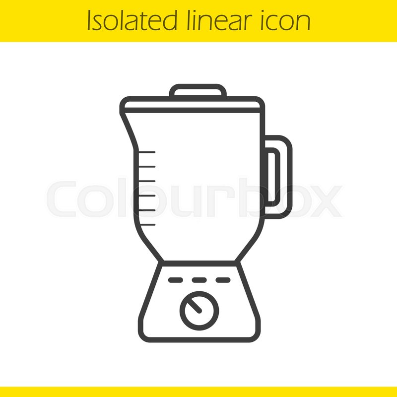 800x800 blender linear icon thin line stock vector colourbox - Blender Drawing