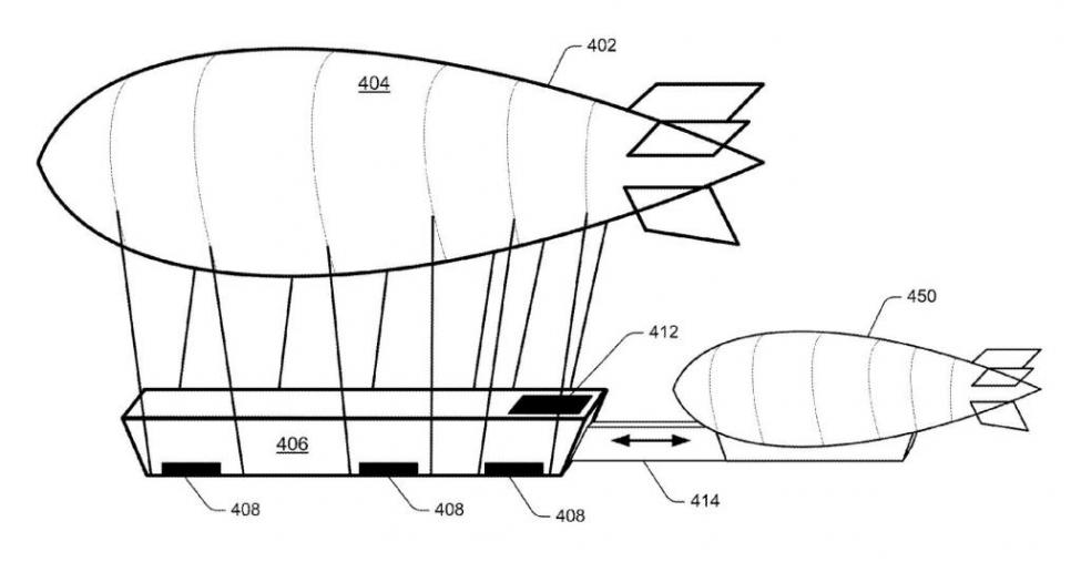 975x507 amazon gets patent for floating blimp warehouse - Blimp Drawing