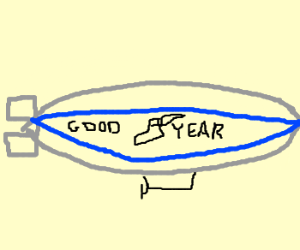 300x250 The Goodyear Blimp Drawing - Blimp Drawing