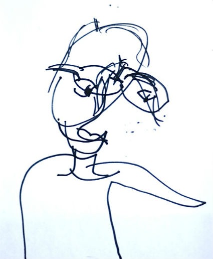 425x516 blind contour drawing - Blind Drawing