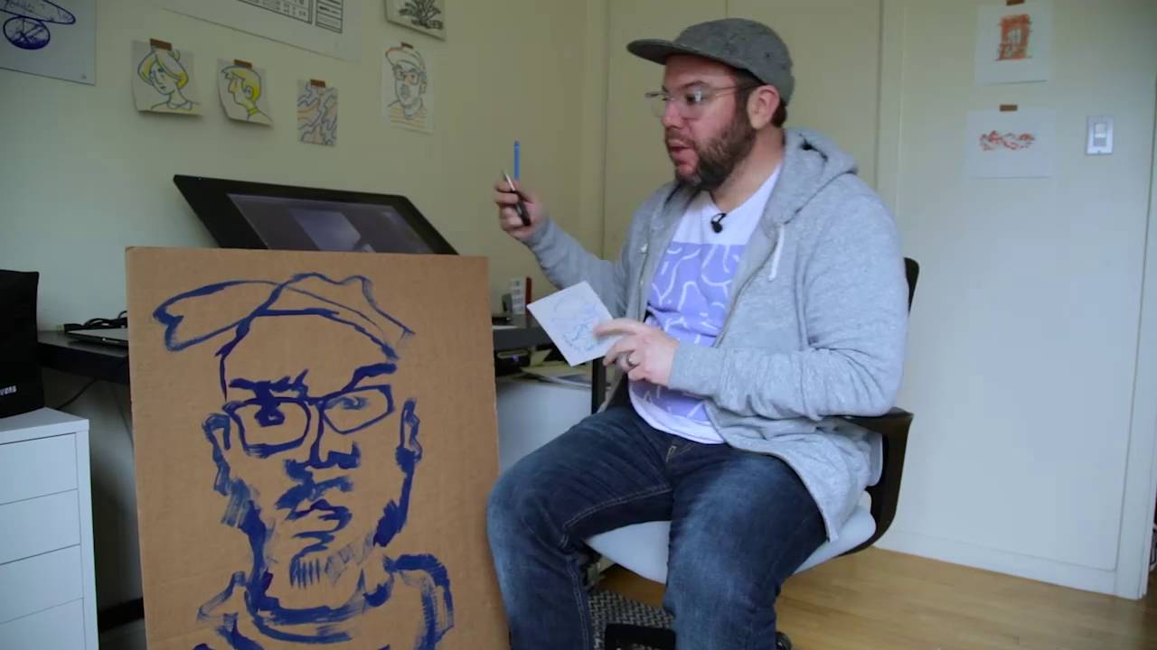 1280x720 how to draw a blind contour self portrait with ryan putnam - Blind Person Drawing