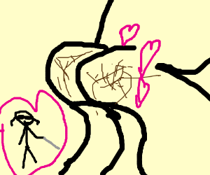 300x250 sandy cheeks is in love with a blind person - Blind Person Drawing