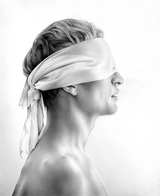 327x400 Blindfold - Blindfold Drawing