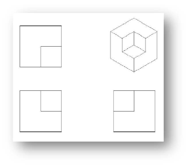 662x585 multi view isometric drawing of basic block shaped part possible - Block Drawing