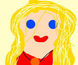 300x250 cute blonde girl drawing - Blonde Girl Drawing