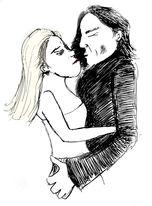 600x811 draw for me severus snape kissing a blonde girl with brown eyes - Blonde Girl Drawing