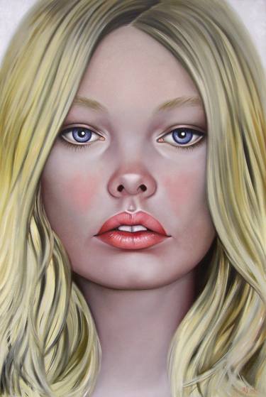 375x559 early spring - Blonde Girl Drawing