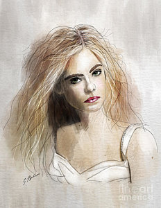 232x300 young blonde girl drawings fine art america - Blonde Girl Drawing