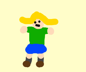 300x250 a blonde girl drawing - Blonde Girl Drawing