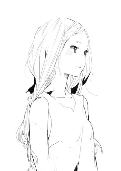 400x565 blonde girl drawing tumblr - Blonde Girl Drawing