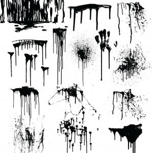 300x300 Dripping Splatters Of Blood Vector Soidergi - Blood Dripping Drawing