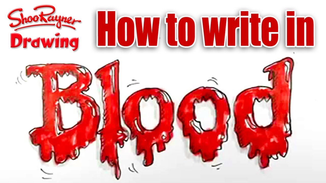 1280x720 How To Write In Blood! - Blood Dripping Drawing