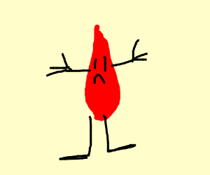 300x250 Blood Drop With Arms And Legs Drawing - Blood Drop Drawing