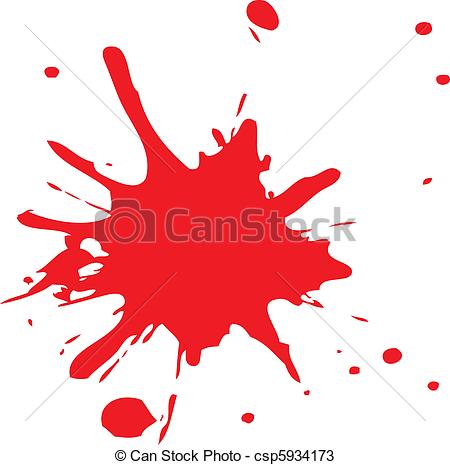 450x465 Red Splatter Of Blood Or Ink - Blood Drop Drawing