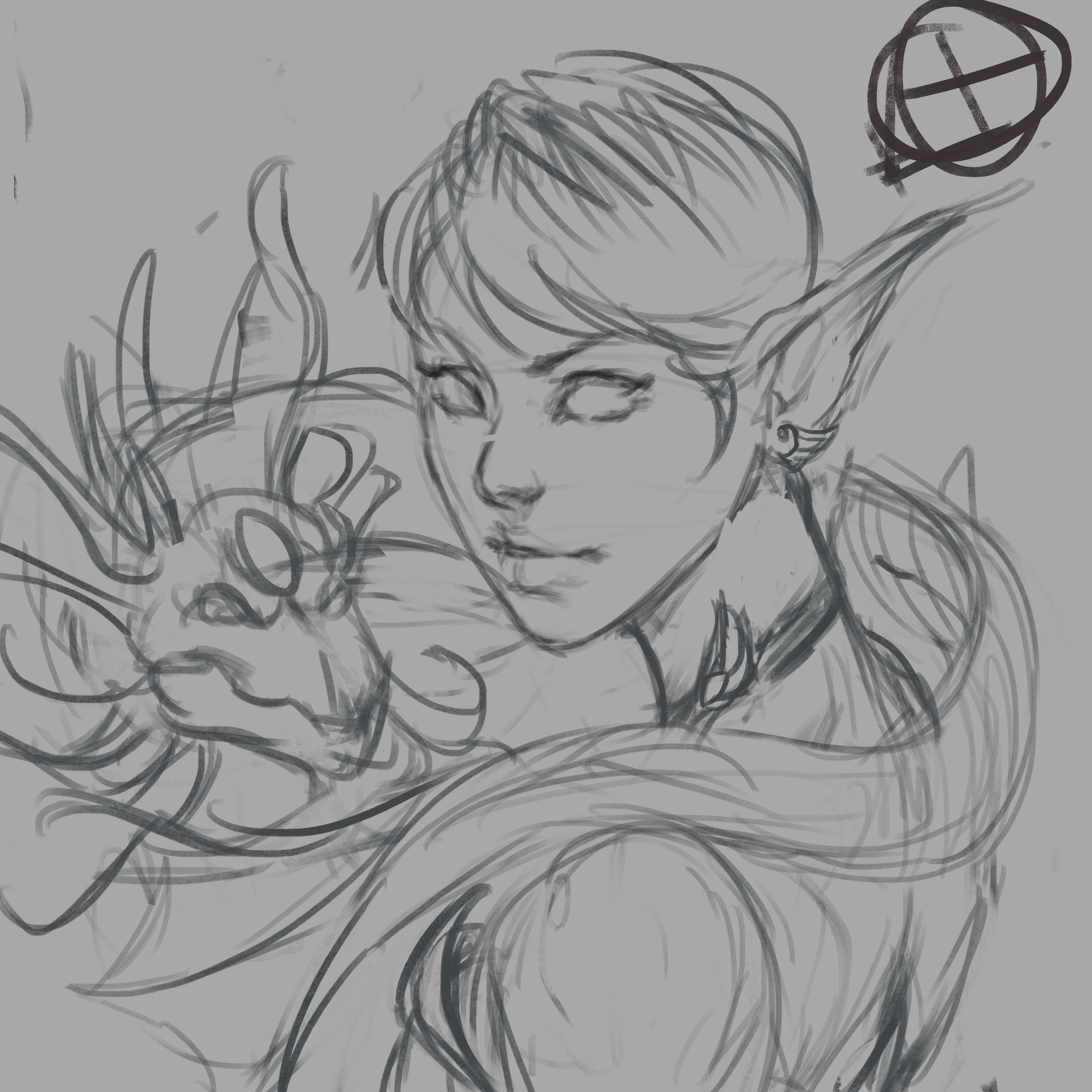 1920x1920 Artstation - Blood Elf Drawing