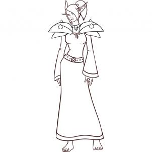 302x302 Draw A Blood Elf, Step - Blood Elf Drawing