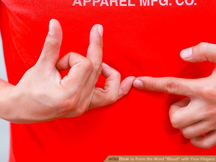 728x546 easy ways to form the word blood with your fingers - Blood Gang Drawings
