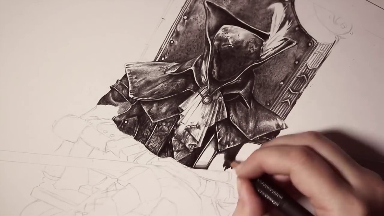 1280x720 Lady Maria - Bloodborne Drawing