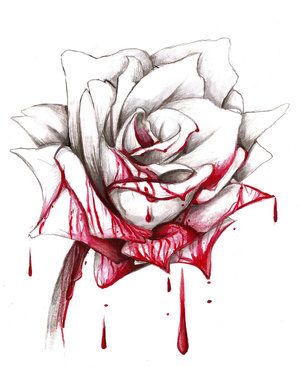 300x367 bleeding rose drawing drawn bloody rose my tattoos art - Bloody Drawings