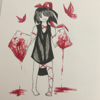 320x320 Creepygirl Drawings On Paigeeworld Pictures Of Creepygirl - Bloody Drawings