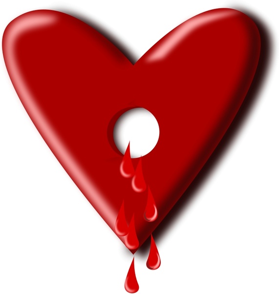 571x600 bloody heart free vector in open office drawing - Bloody Heart Drawing