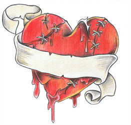 Bloody Heart Drawing at PaintingValley.com | Explore collection of ...