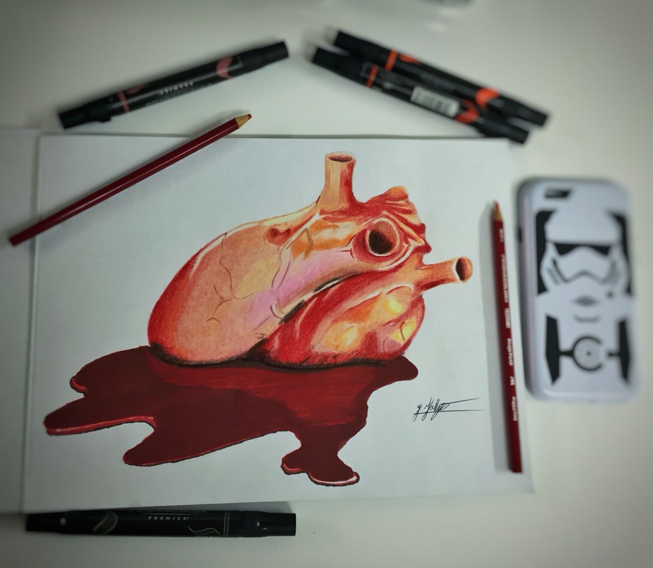 1334x1160 my drawing of a bloody heart! my artwork artwork, drawings, my - Bloody Heart Drawing