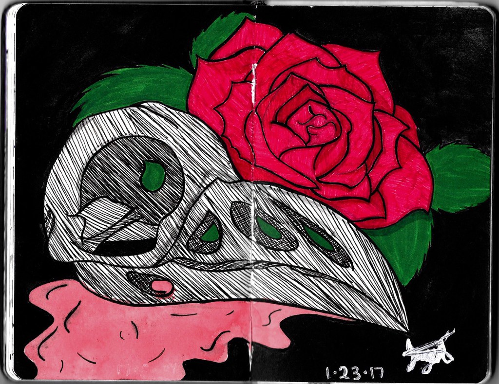 1024x789 bloody rose only utilized ink media which - Bloody Rose Drawing