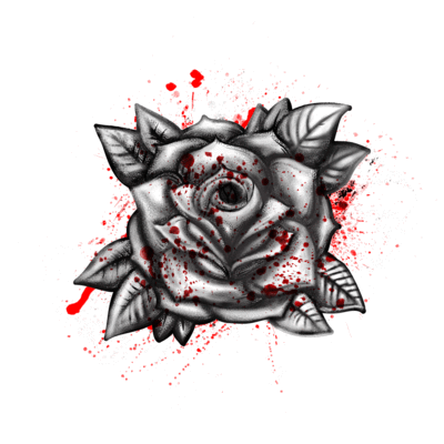 400x400 Blood Rose - Bloody Rose Drawing