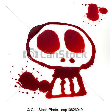 450x459 Bloody Skull On White Background - Bloody Skull Drawing