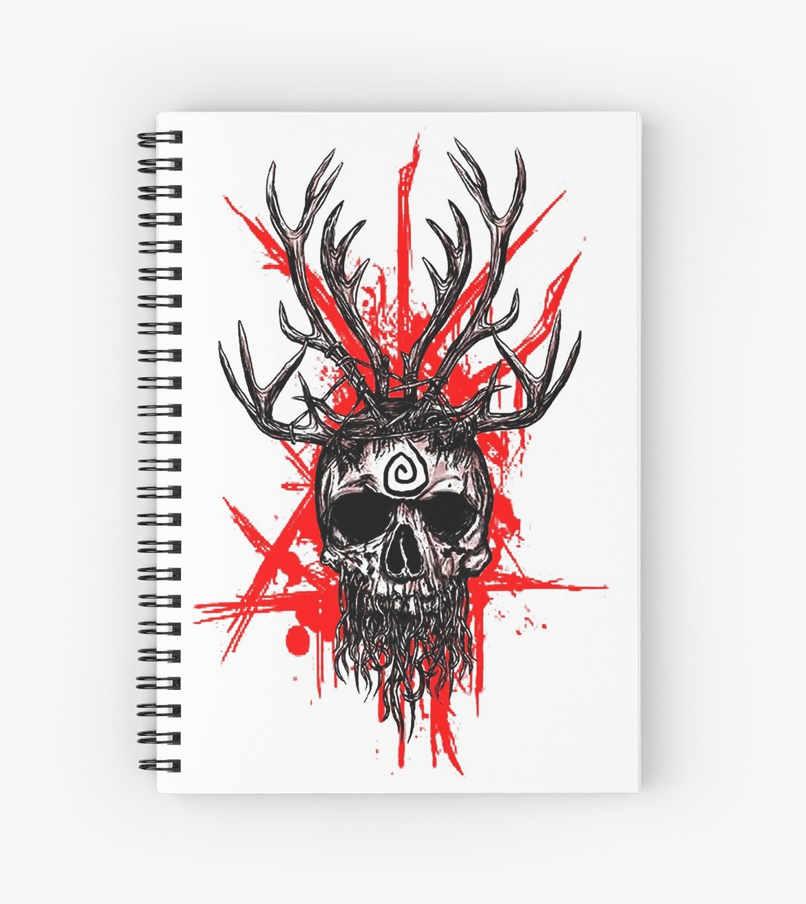1171x1313 The Scary Bloody Skull Spiral Notebooks - Bloody Skull Drawing