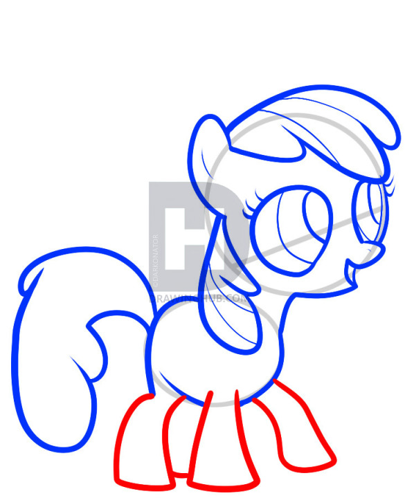 585x720 How To Draw Apple Bloom, Apple Bloom, My Little Pony, Step - Bloom Drawing