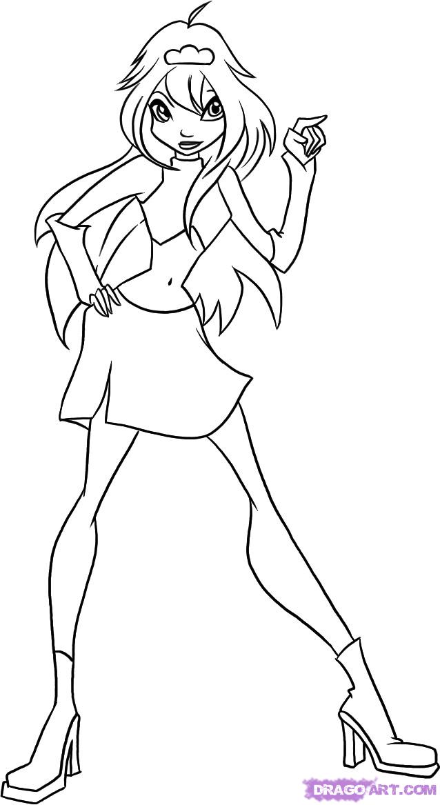 638x1167 How To Draw Bloom, Step - Bloom Drawing