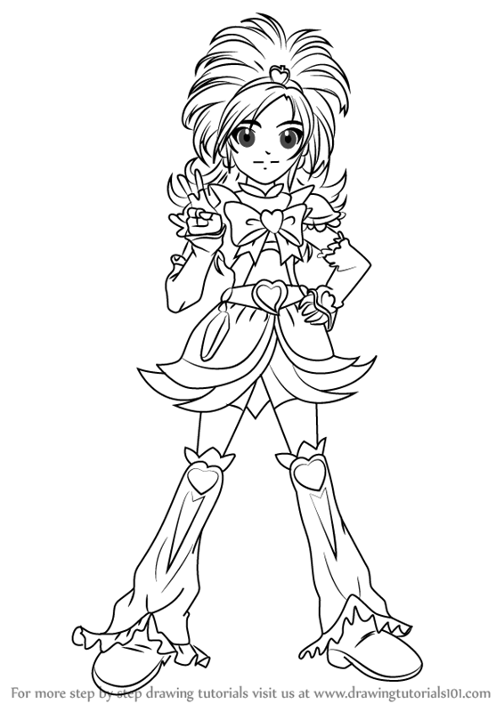 566x800 Learn How To Draw Cure Bloom From Pretty Cure - Bloom Drawing