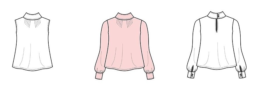 889x311 brielle blouse - Blouse Drawing