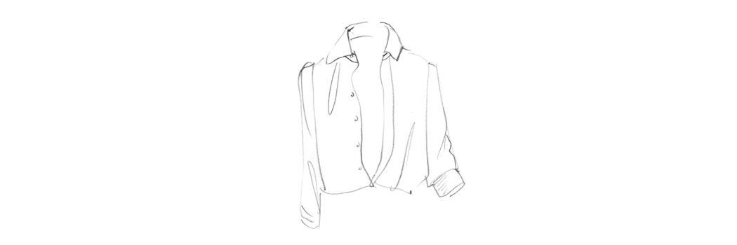1050x350 drawing a shirt or blouse - Blouse Drawing