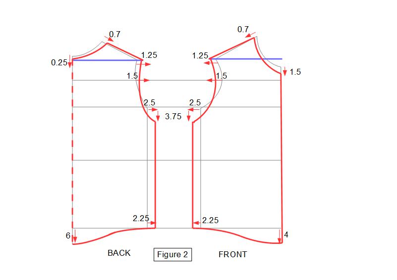 801x566 drawing the pattern of a blouse - Blouse Drawing