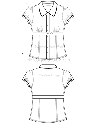 316x409 flat fashion sketches tops blouse template - Blouse Flat Drawing