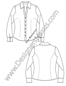 232x300 free downloads illustrator top flat sketches - Blouse Flat Drawing