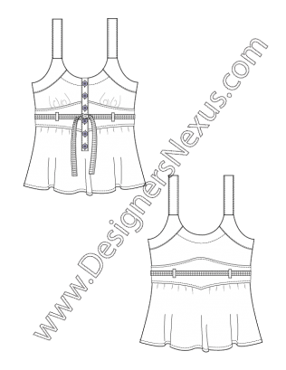 316x409 drawing fashions blouse huge freebie! download for powerpoint - Blouse Flat Drawing
