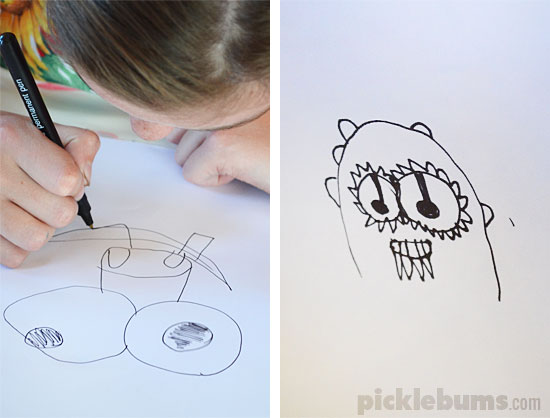 550x418 monster blow painting - Blow Drawing