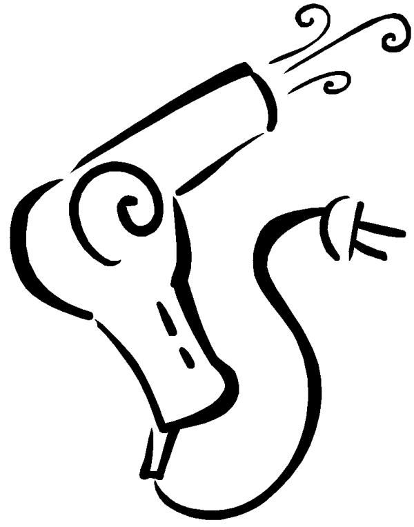 600x764 clip art clip art, tattoo designs, drawings - Blow Dryer Drawing