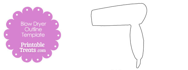 610x229 printable blow dryer outline template printable - Blow Dryer Drawing