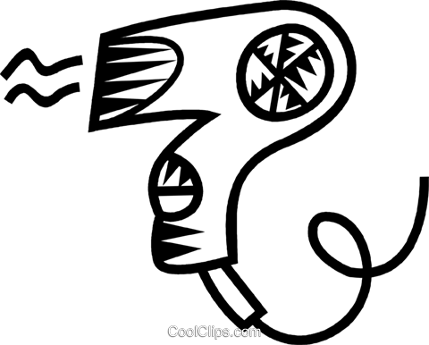 480x386 blow dryer royalty free vector clip art illustration - Blow Dryer Drawing