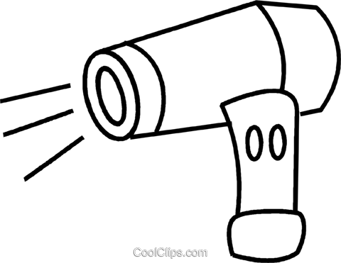 480x371 blow dryer royalty free vector clip art illustration - Blow Dryer Drawing