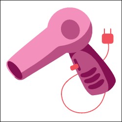 250x250 blow dryer clipart - Blow Dryer Drawing